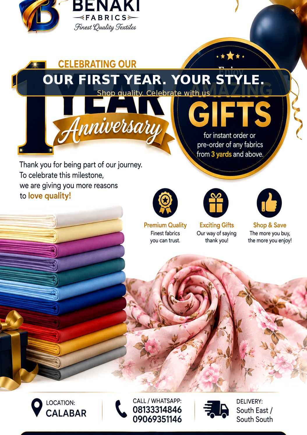 Benaki Fabrics anniversary campaign design