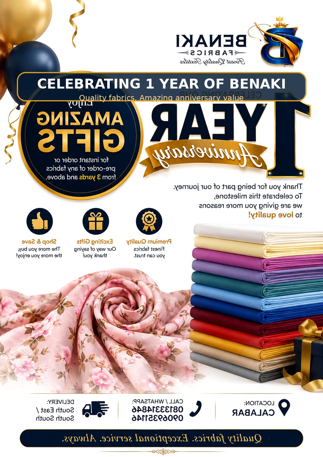 Benaki Fabrics anniversary campaign design